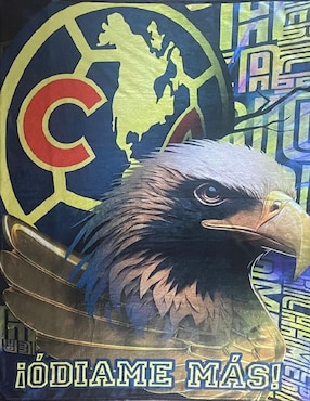 Cobija de tejido suave Generica Aguilas América unisex