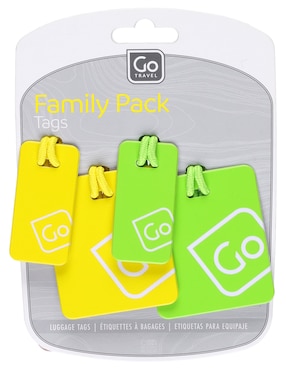 Set identificador Go Travel forma rectangular de PVC