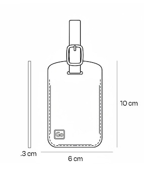 Identificador Go Travel forma rectangular