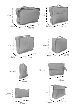 Set bolsa organizadora viaje Bluelander