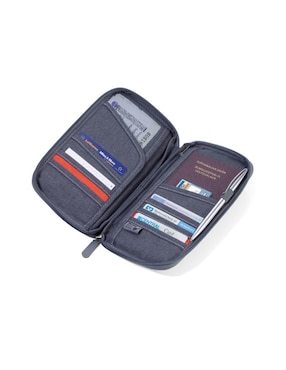 Porta pasaporte Troika Travel de poliéster