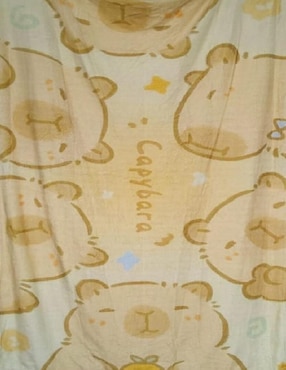 Cobija de tejido suave Generica Capibara unisex