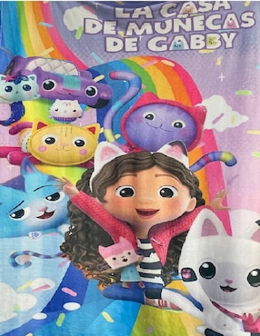 Cobija de tejido suave Generica La casa de muñecas de Gaby para niña