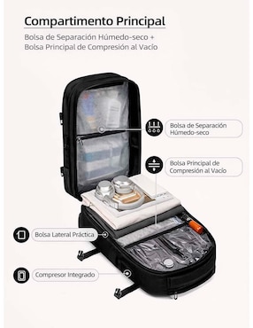 Mochila para viaje Foresker Airback impermeable unisex