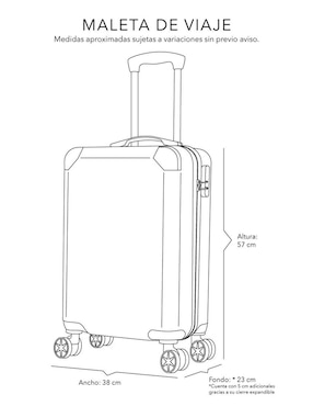 Maleta con ruedas Carry on Ross & Saks maleta expandible