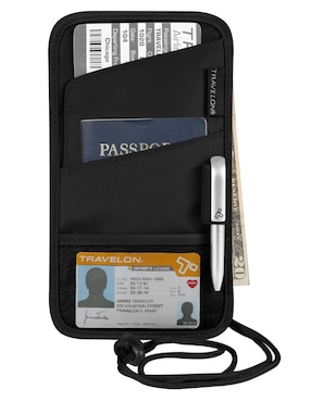 Porta pasaporte Travelon de poliéster