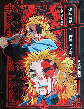 Cobija clásica de tejido suave Generica Rengoku Kyojuro