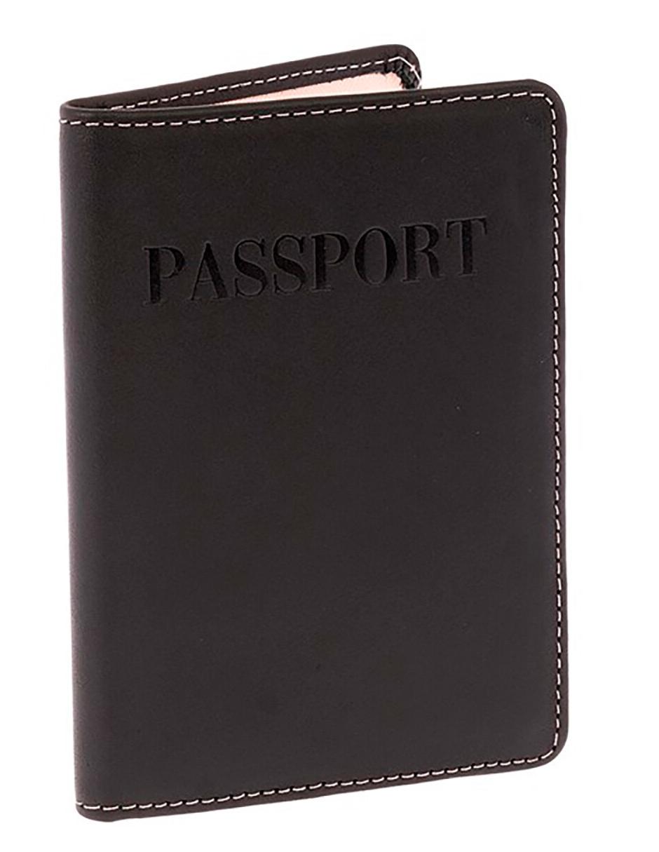 Porta pasaporte de piel