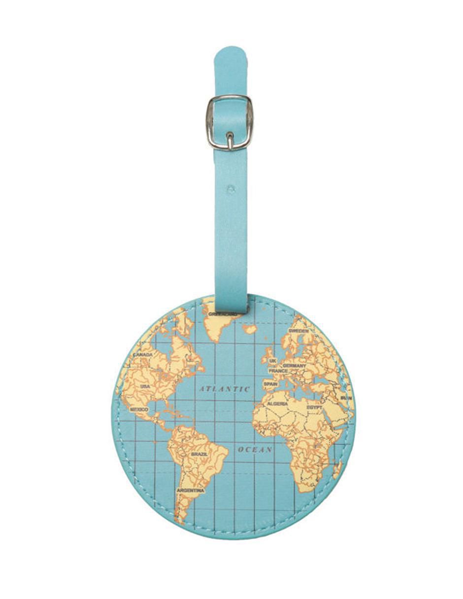Identificador para maleta con forma de mapa de poliéster Identificador para maleta con forma de mapa de poliéster