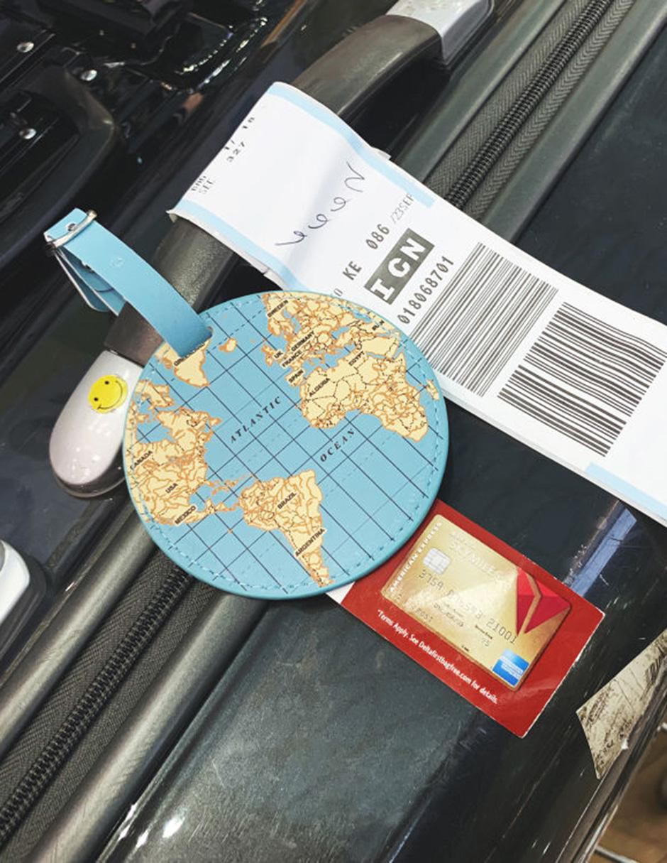 Identificador para maleta con forma de mapa de poliéster 2