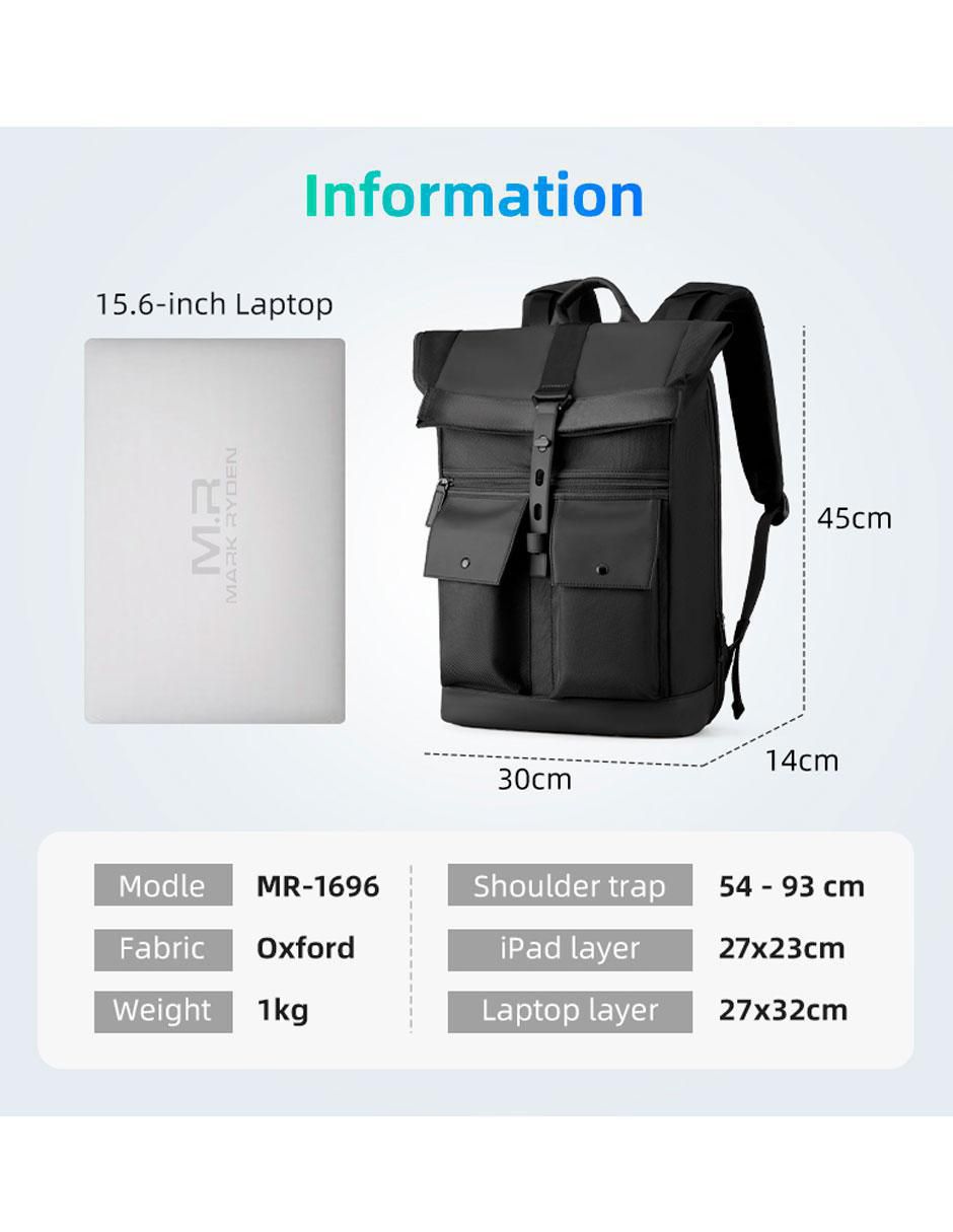 Mochila porta laptop 15.6 pulgadas 8