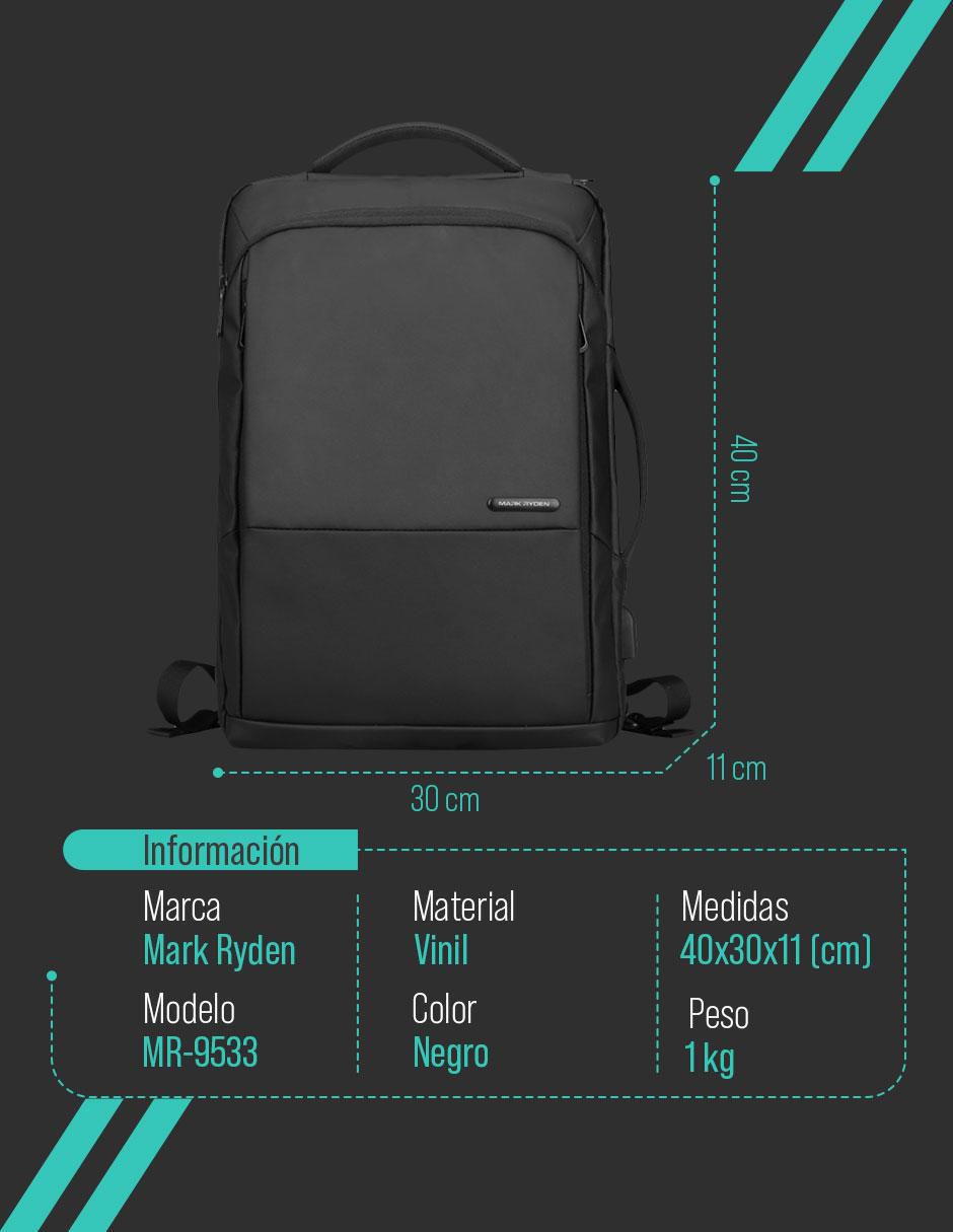 Mochila porta laptop 15.6 pulgadas 9