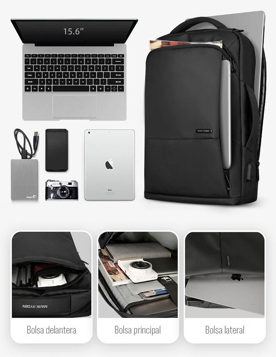 Mochila porta laptop 15.6 pulgadas 4