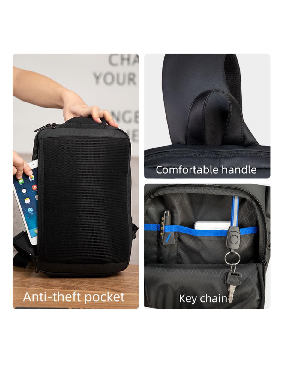 Mochila bandolera impermeable para hombre 3