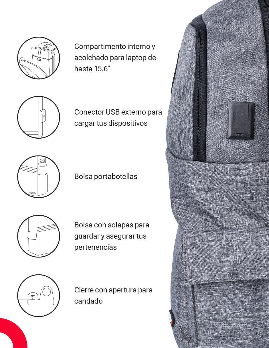 Mochila porta laptop 15.6 pulgadas 4