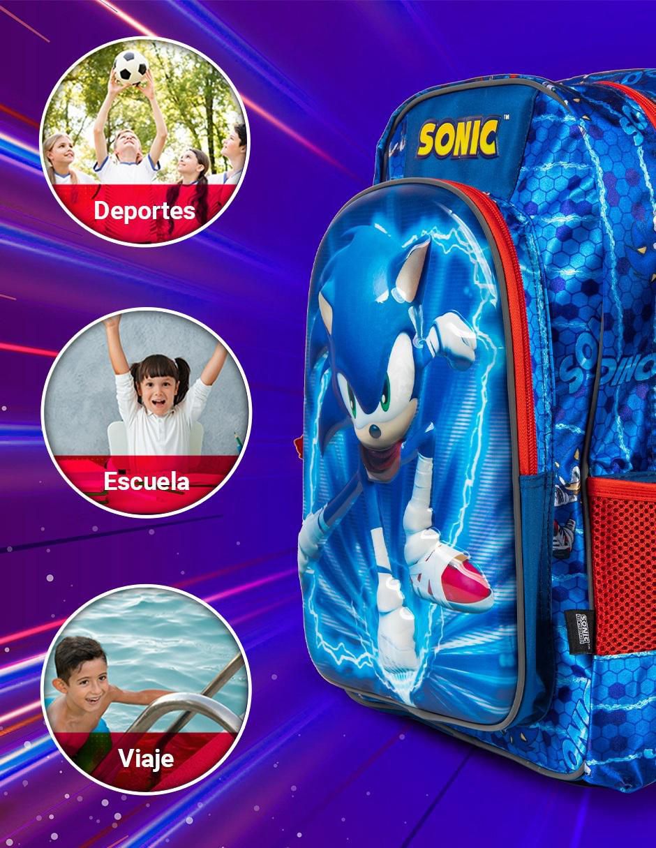 Mochila escolar Sonic para niño 7