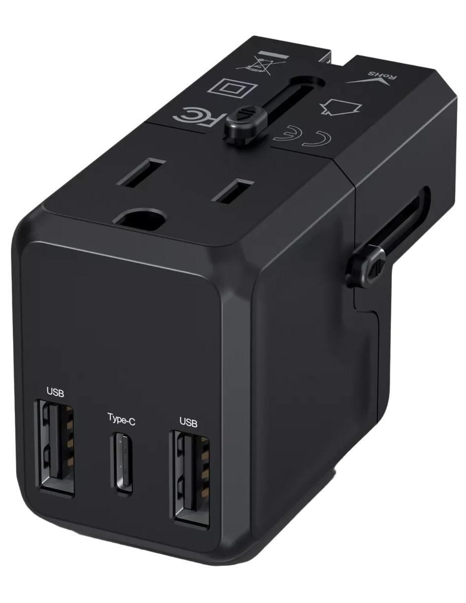 GO TRAVEL ADAPTADOR DE CORRIENTE UNIVERSAL + 1 PUERTO USB