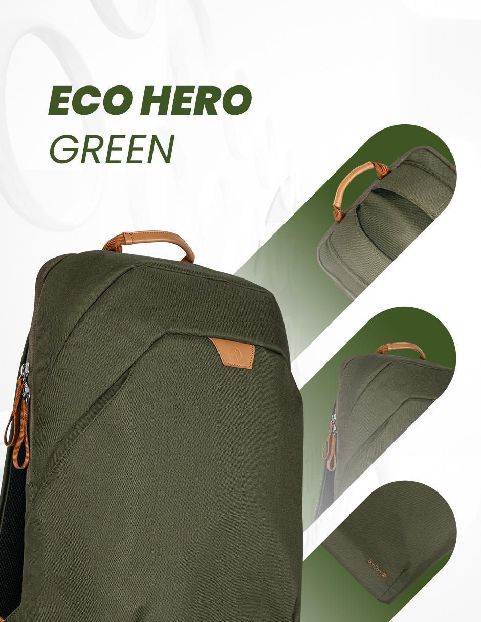 Mochila portalaptop techzone eco hero sin licencia 15.6 pulgadas "de" poliéster