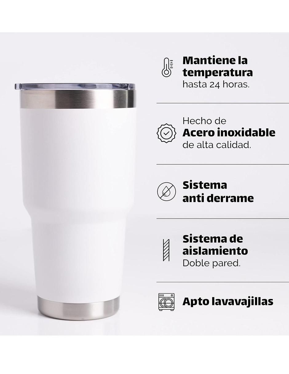 Termo de acero inoxidable con tapa rosca 820 ml 2