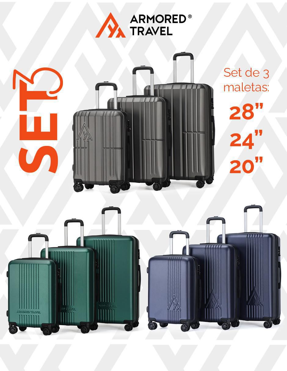 Set maletas de mano Armored Travel Carry On 2 pack 20” + 16”
