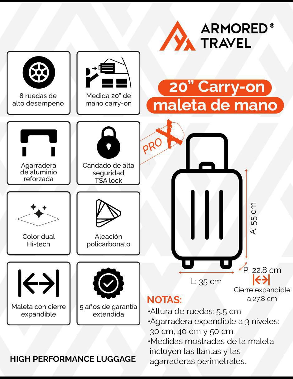 Maleta con ruedas de mano 7
