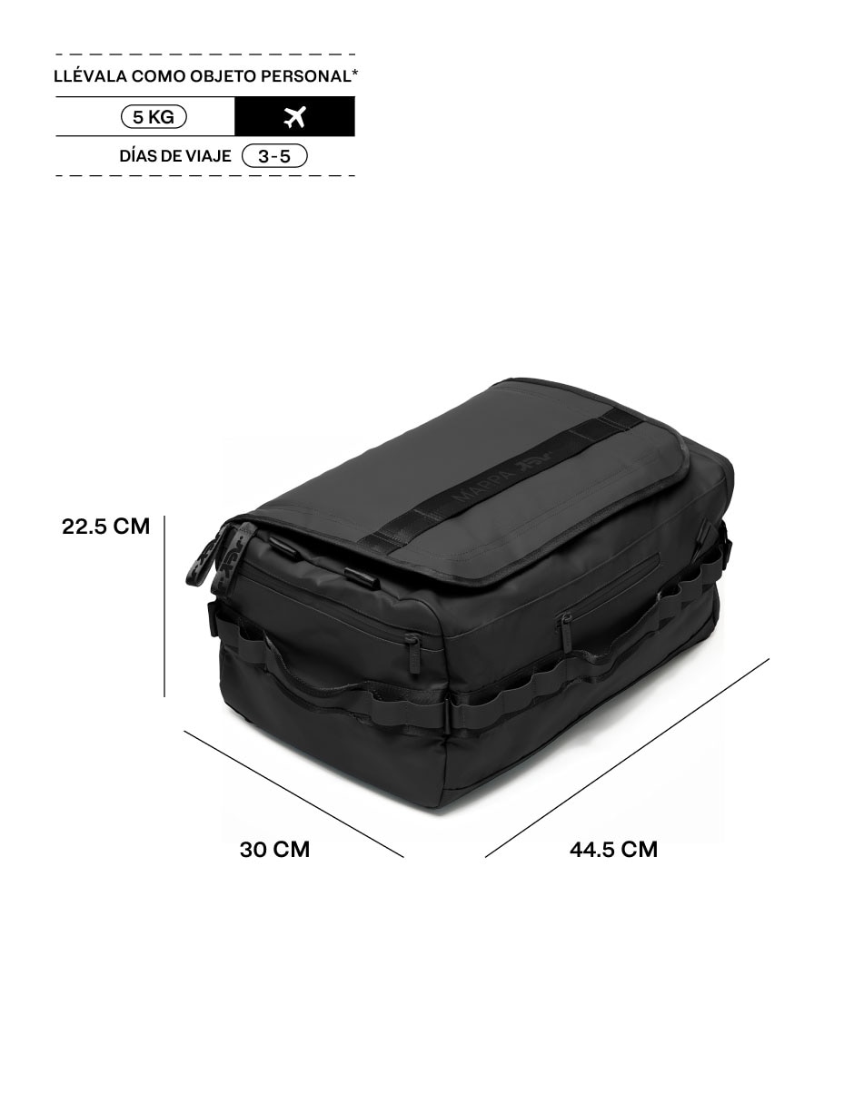 DUFFLE MAPPA ADVENTURES, CH, NEGRO