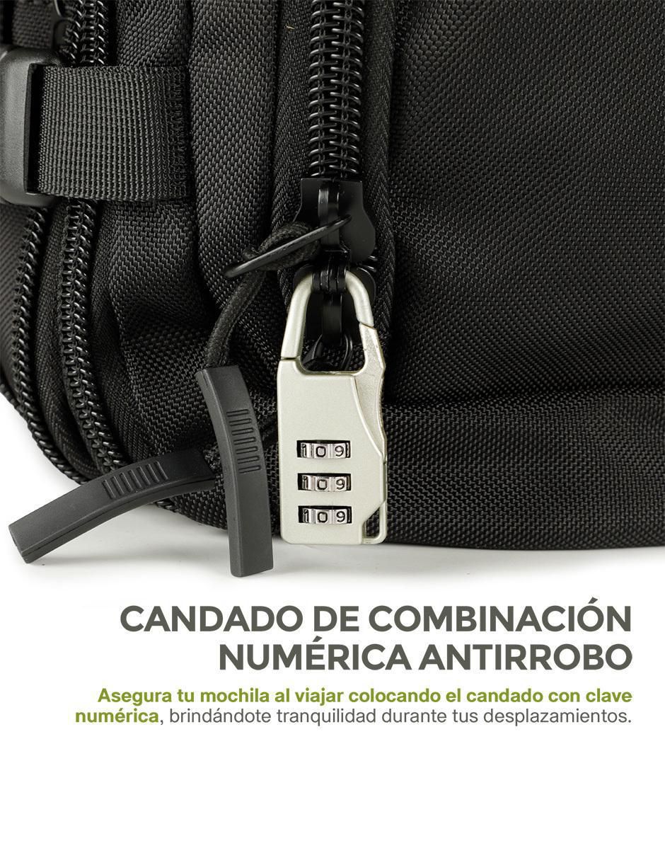 Mochila para viaje Expandible Antirrobo impermeable unisex 7