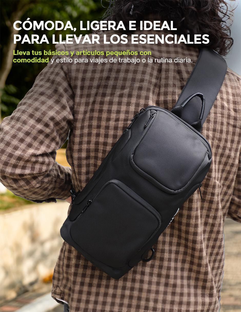 Mochila bandolera impermeable unisex 3
