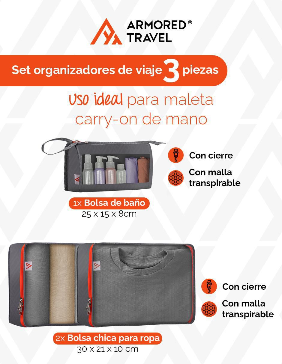 Organizador de viaje armored travel de viaje para maletas