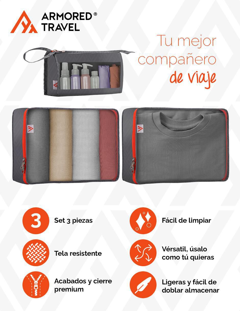 Organizador de viaje armored travel de viaje para maletas