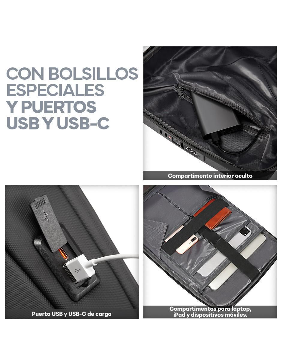 Mochila con portalaptop Antirrobo Ejecutiva impermeable unisex 5