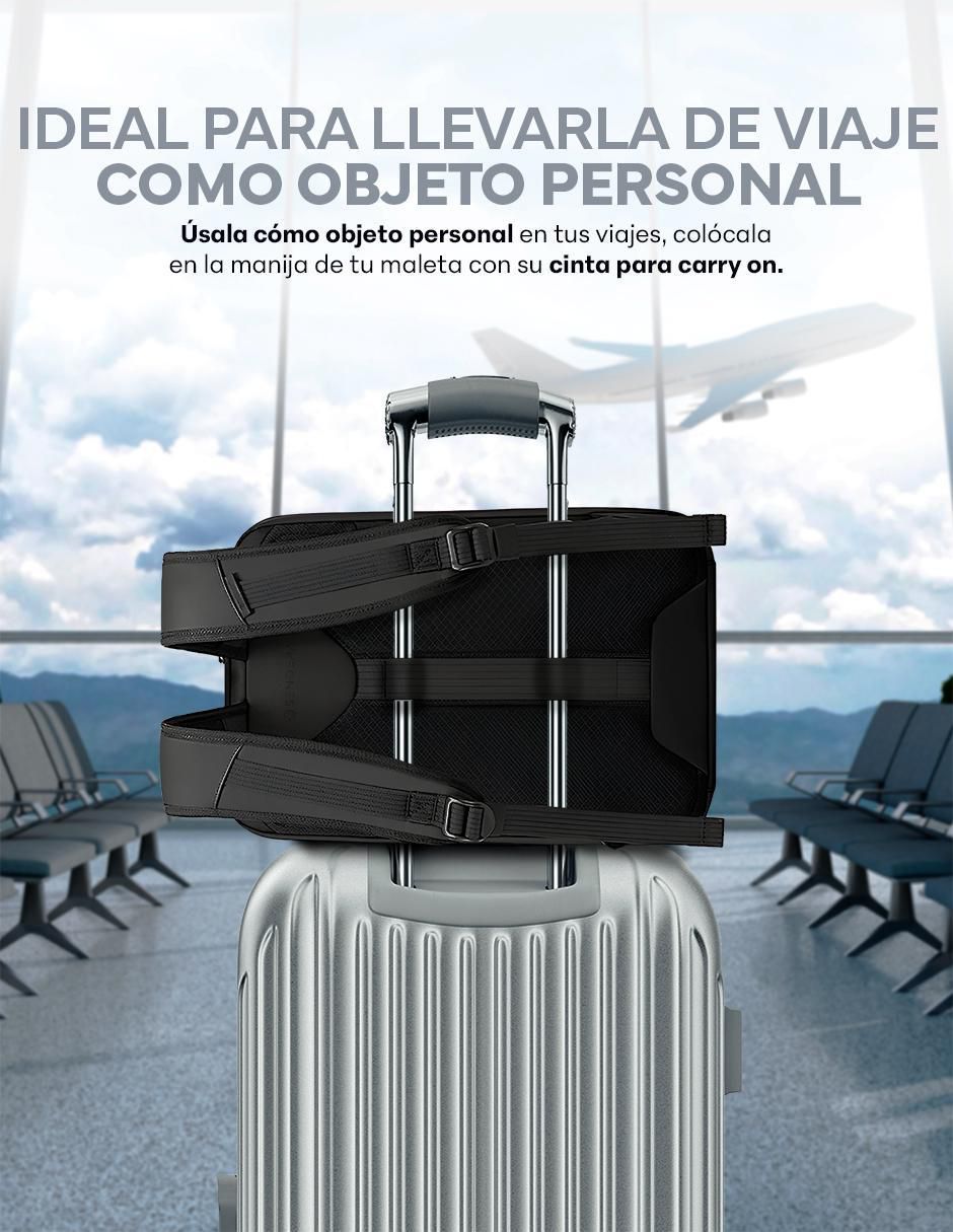 Mochila con portalaptop Antirrobo Ejecutiva impermeable unisex 7