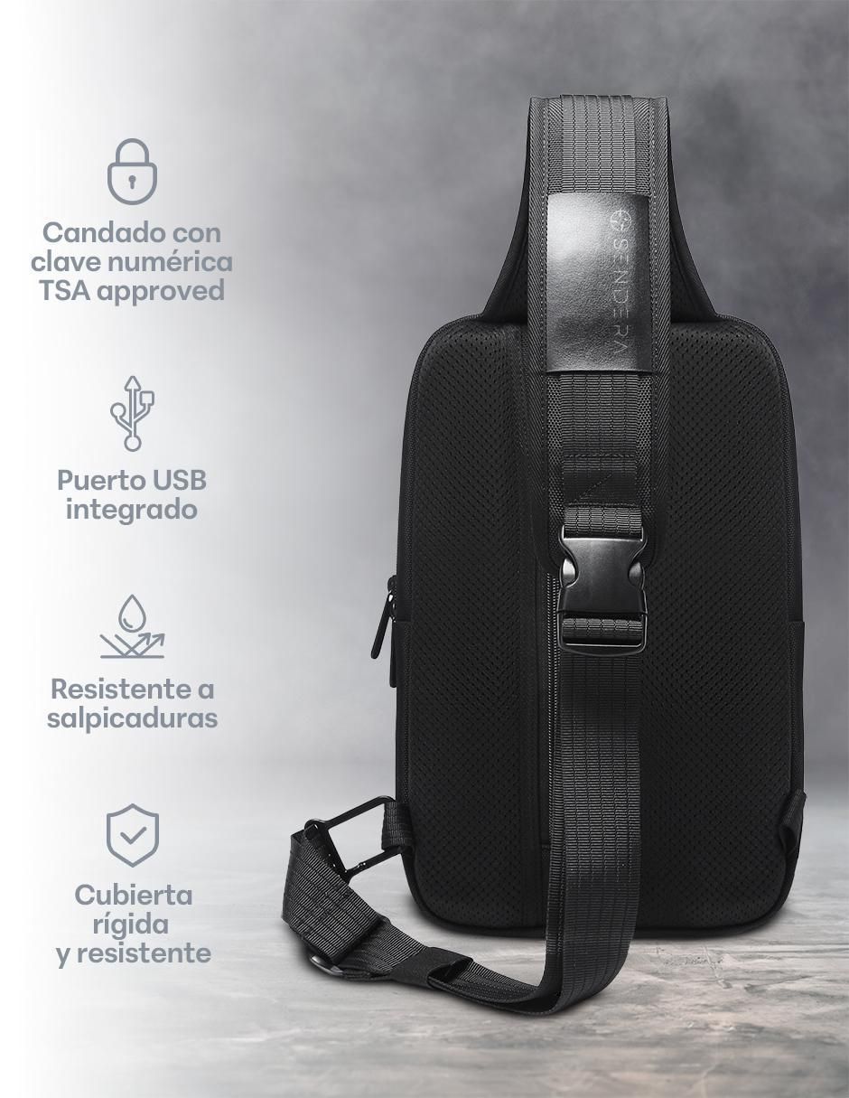 Mochila bandolera Crossbody impermeable unisex 9