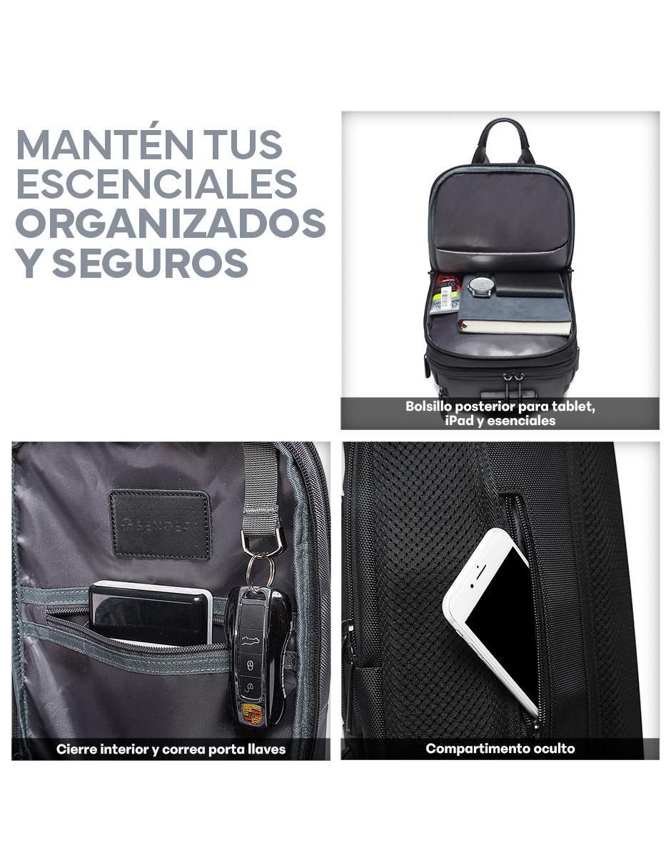 Mochila bandolera Crossbody impermeable unisex 11