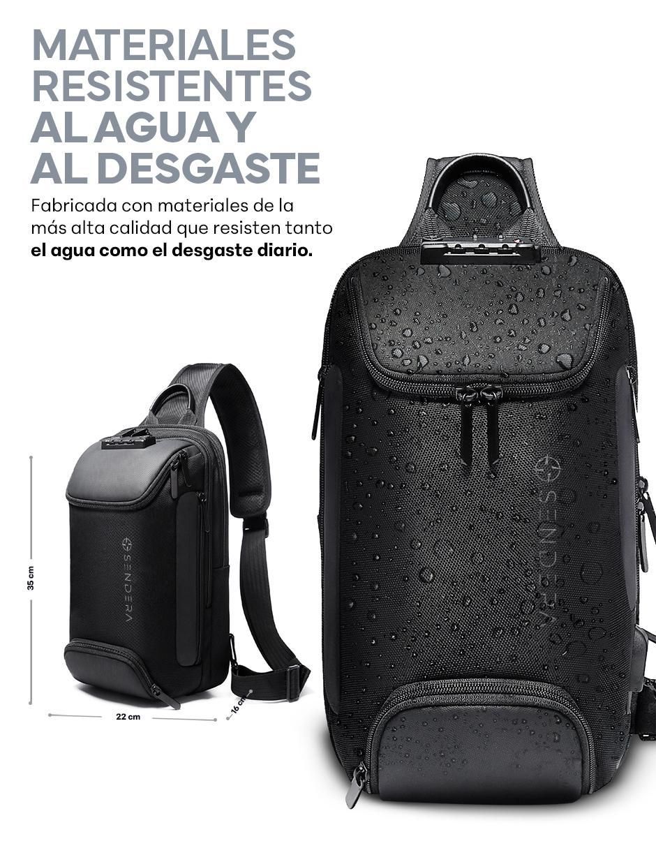 Mochila bandolera Crossbody impermeable unisex 12