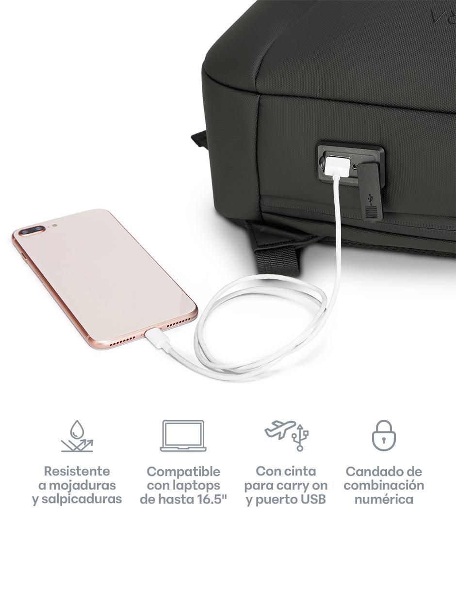 Mochila con portalaptop Antirrobo Ejecutiva impermeable unisex 2