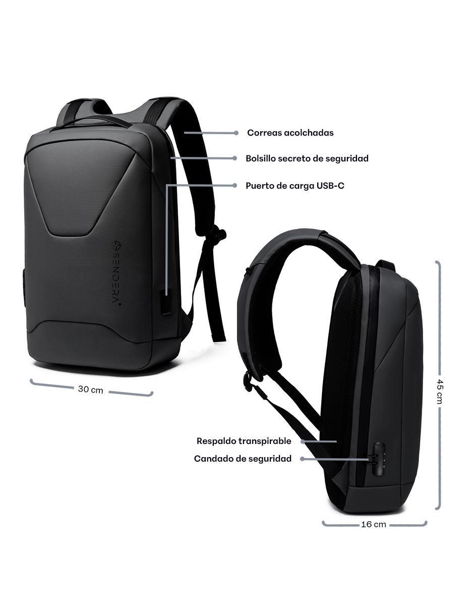 Mochila con portalaptop Antirrobo Ejecutiva impermeable unisex 6