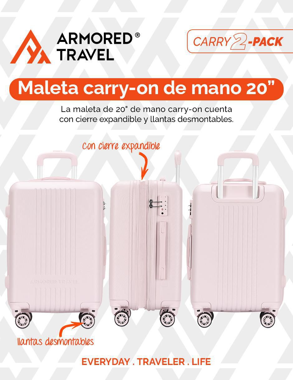 Set maletas carry on 2 Pack Llantas Desmontables 2