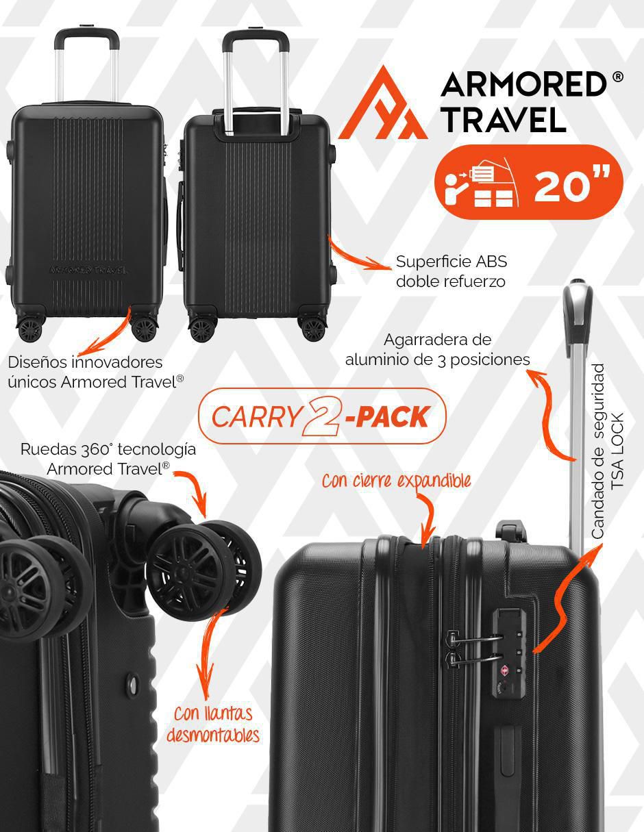 Set maletas de mano 2 Pack Llantas Desmontables 5