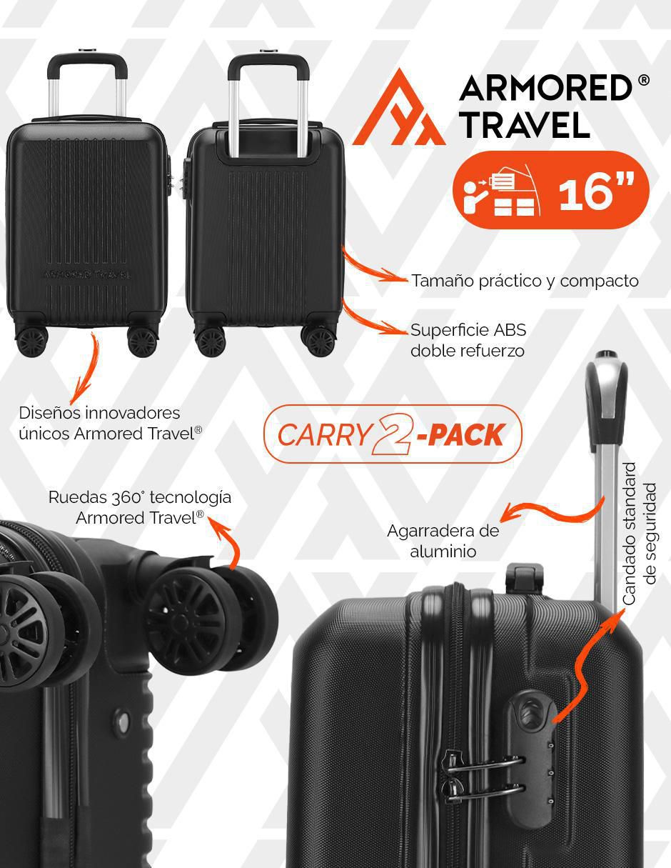 Set maletas de mano 2 Pack Llantas Desmontables 6