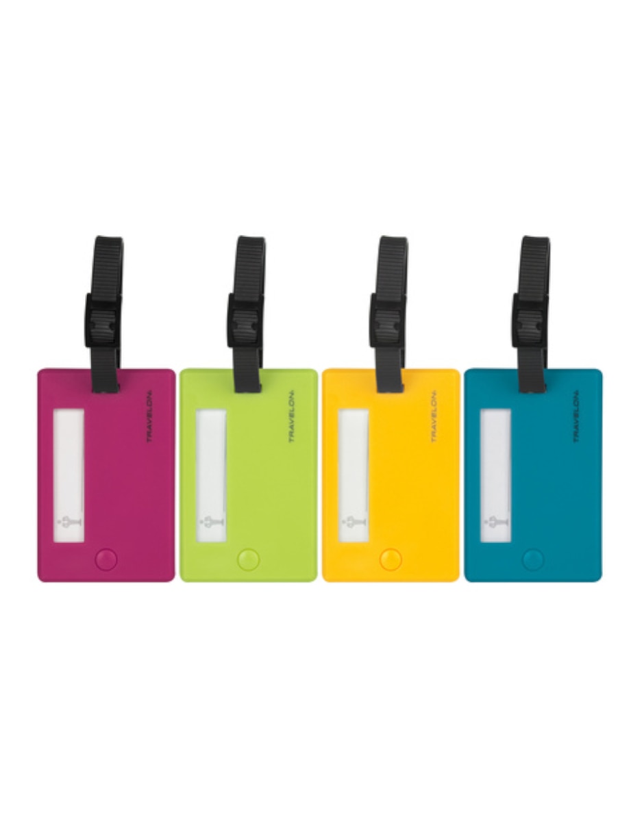 Set de identificadores Travel Safe forma rectangular de PVC