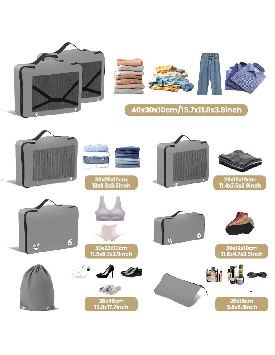 Set bolsa organizadora viaje 3
