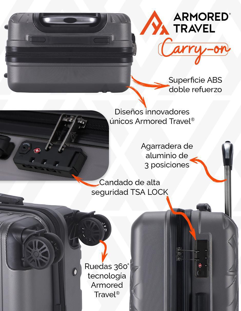 Maleta con ruedas carry on Armored Travel 3