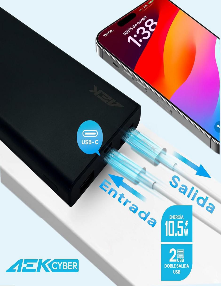 Batería recargable 10000 mAh PB02 5