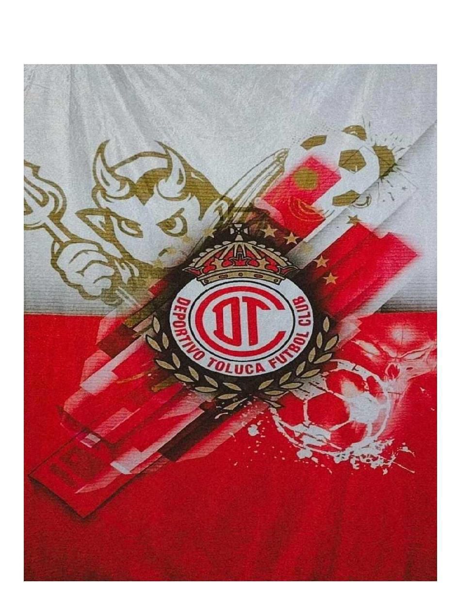 Cobija clásica de tejido suave Diablos Toluca soccer unisex 2