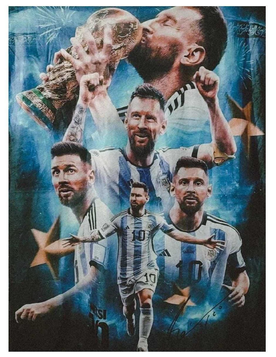 Cobija clásica de tejido suave Leo Soccer unisex 2