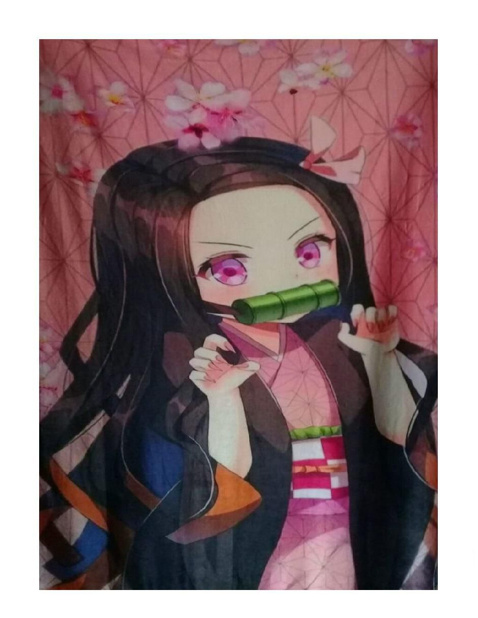 Cobija clásica de tejido suave Nezuko Demon slayer: kimetsu no yaiba unisex 2