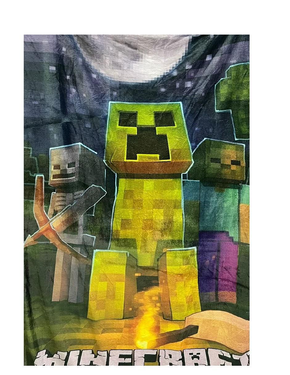 Cobija de tejido suave Minecraft unisex 2