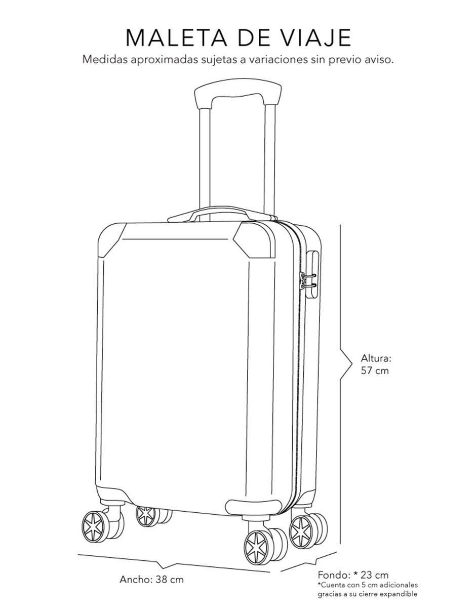 Maleta con ruedas carry on ross & saks maleta de viaje