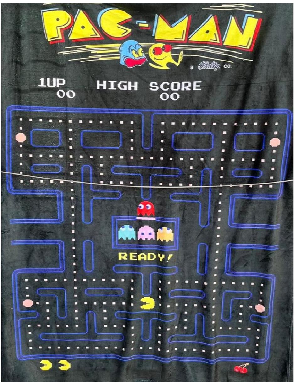 Cobija clásica de tejido suave pac man unisex